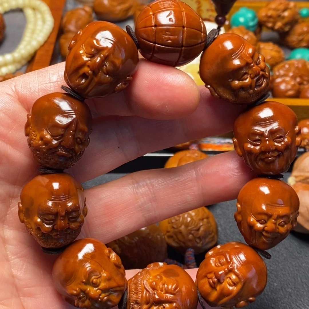 橄榄核手串/手链2.2包浆十八罗汉手串