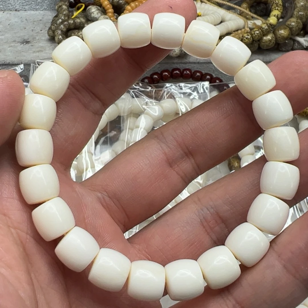驼骨手串/手链91白驼骨单圈10×9直切有粽裂