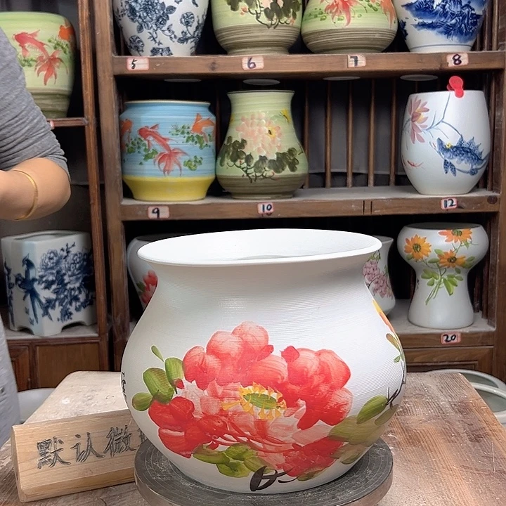 陶钱的牡丹新款新款陶瓷陶瓷微瑕