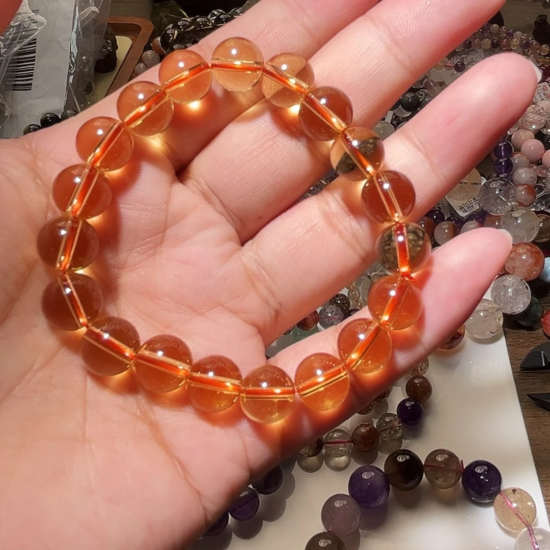 水晶手链未镶嵌奥地利黄水晶