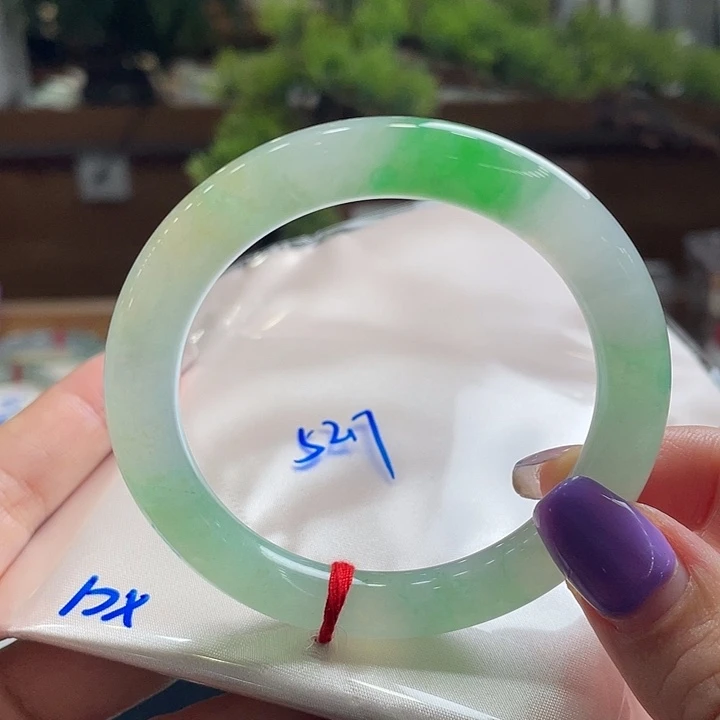 翡翠未镶嵌手镯52.7圆