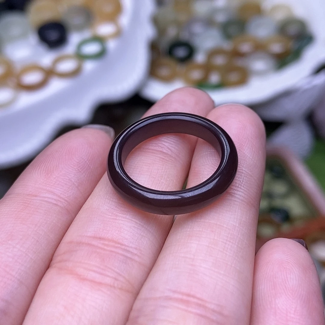 未镶嵌戒指和田玉18帝紫