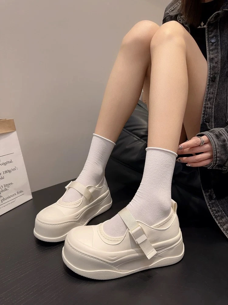 SUSU 春夏新款软底甜酷厚底休闲玛丽珍鞋女 3788-33 四左6