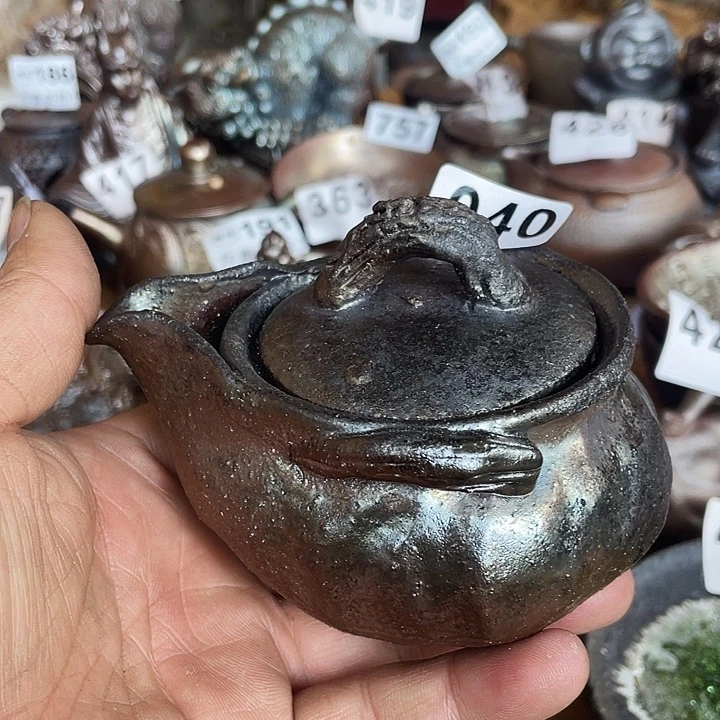 茶杯紫泥小*柴烧纯手工040