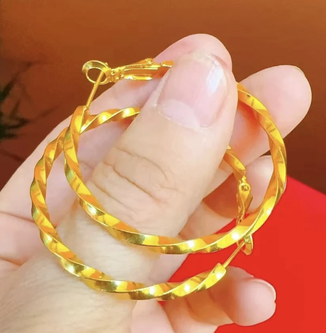 合金耳饰 SHR  0.15g 环环相扣耳环