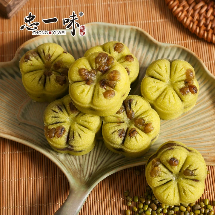 忠一味无糖绿豆糕传统正宗老式糕点点心手工好吃零食健康食品特产