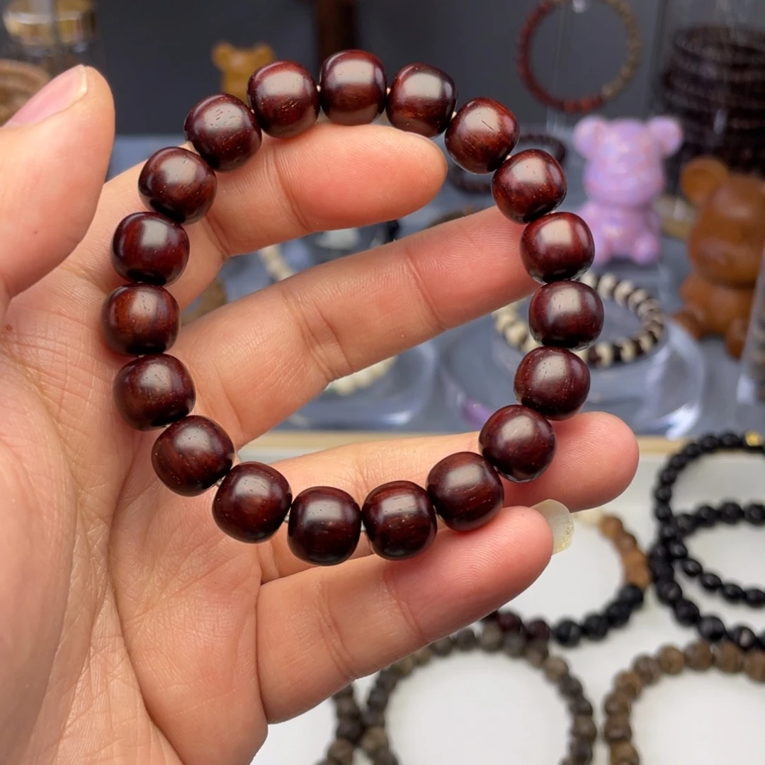 小叶紫檀手串/手链10*11极限弧老形珠小叶紫檀