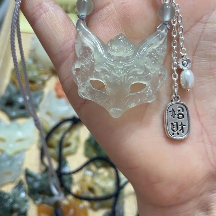蛇纹石玉合金颈饰