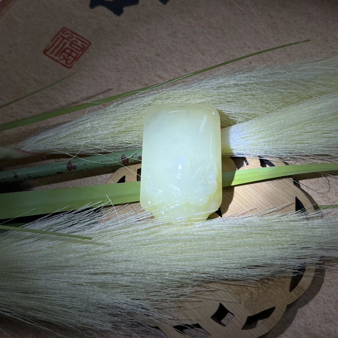 黄口兽面无事牌 手工雕刻貔貅吊坠51.8mm×34.8mm复古气质