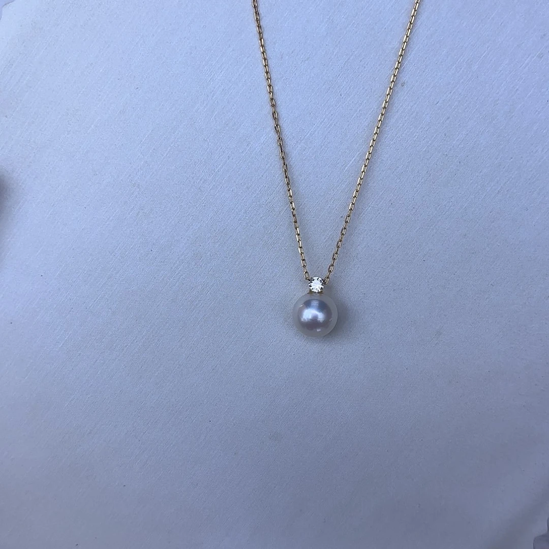 吊坠(赠链)18K金镶嵌海水珍珠