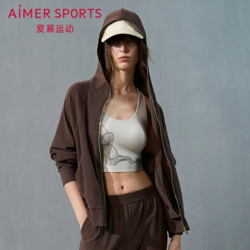 爱慕运动沙丘带帽拉链外套AS144T31