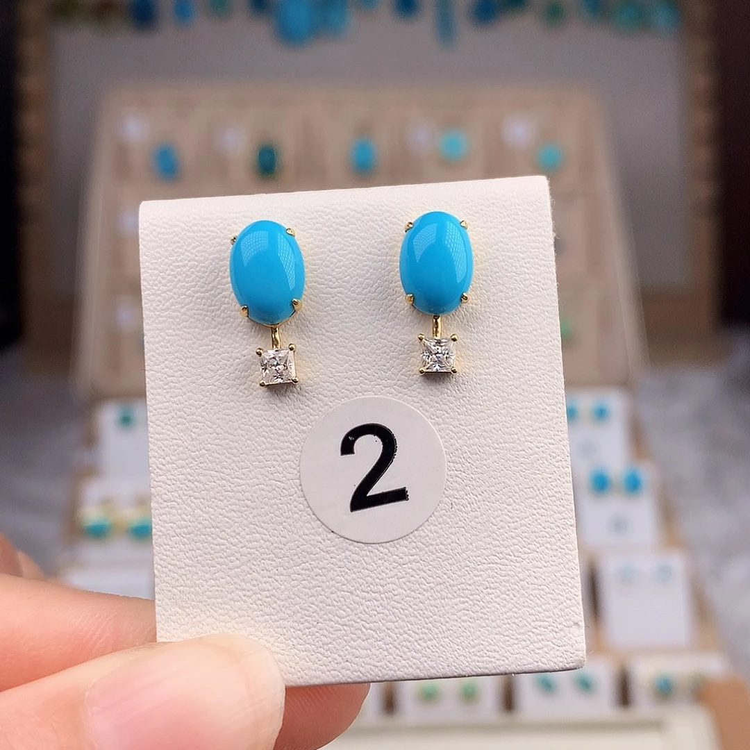 绿松石珠宝奇石18K金镶嵌