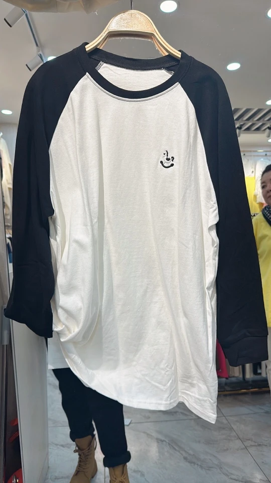 纯棉磨毛长版打底衫