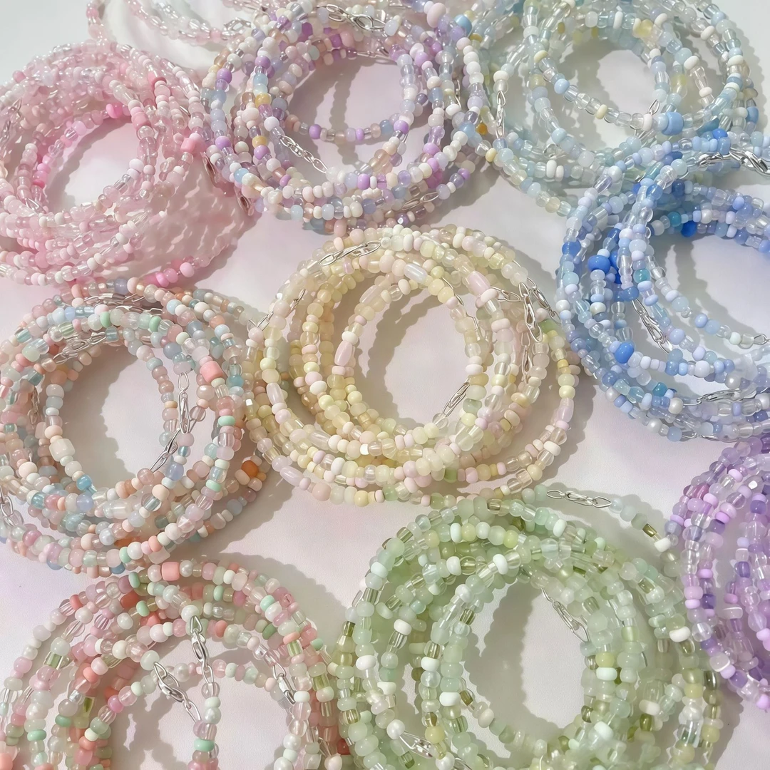 合金琉璃手链 [果果]多巴胺米珠对对碰手串