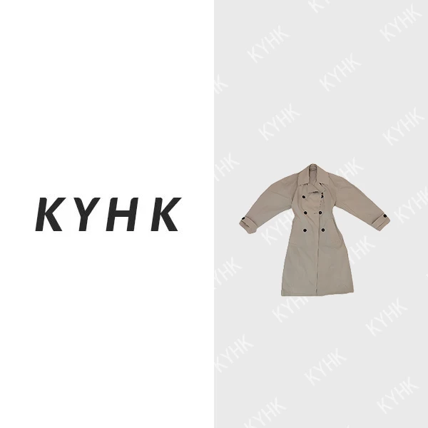 KYHK2023春季新款米色长款风衣230444