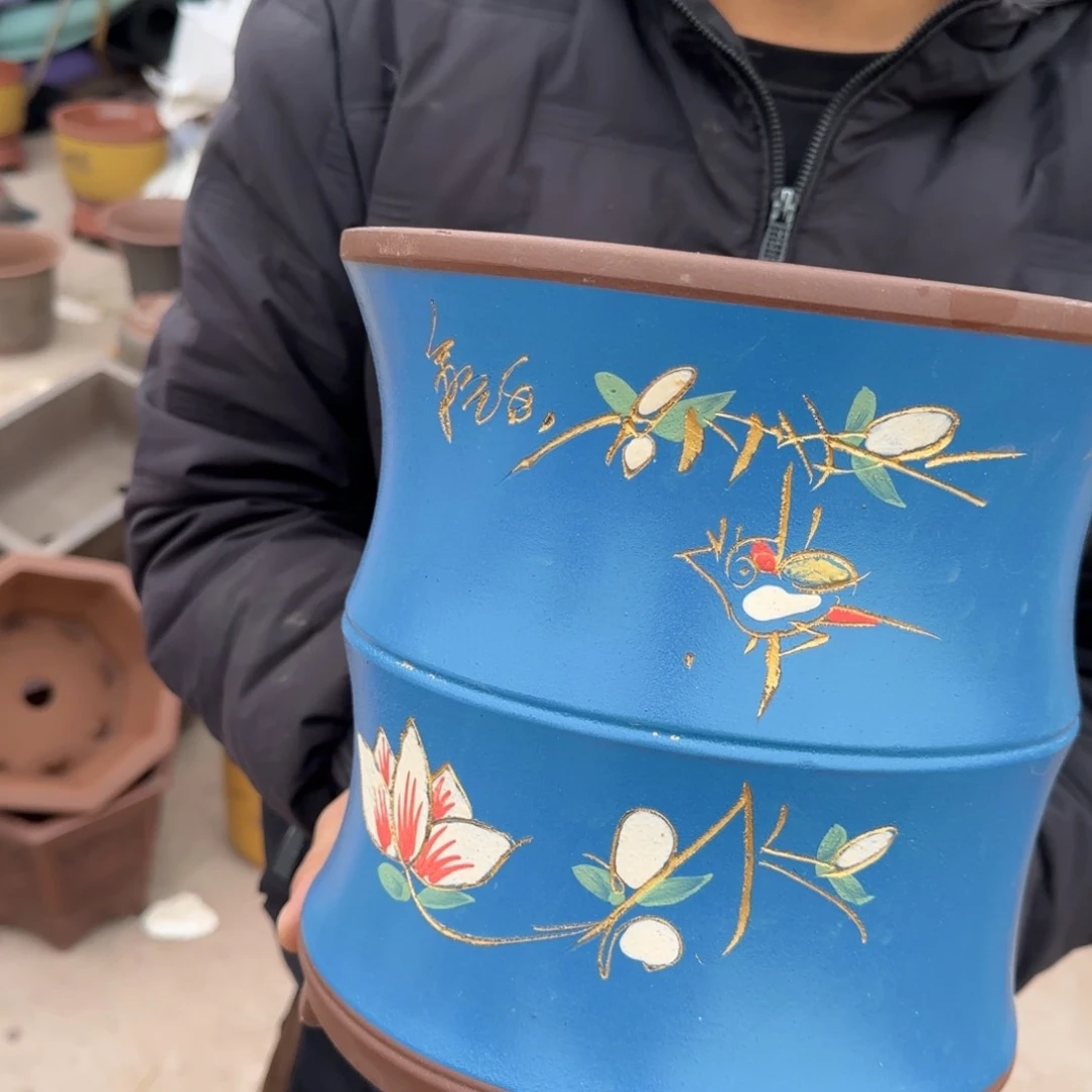 紫砂花盆口径16.18口径