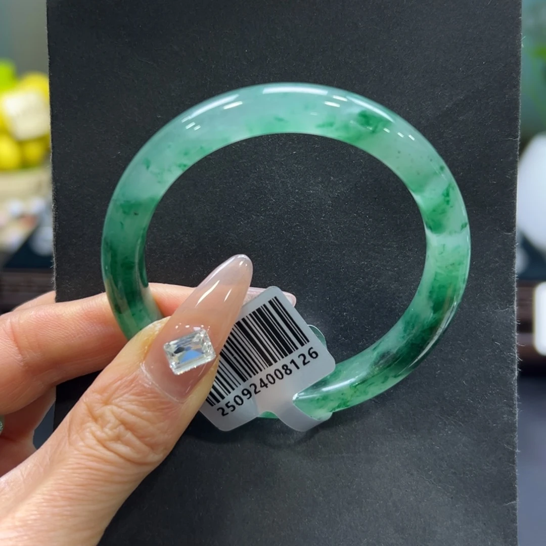 石英质玉（非洲翠）未镶嵌手镯54-55