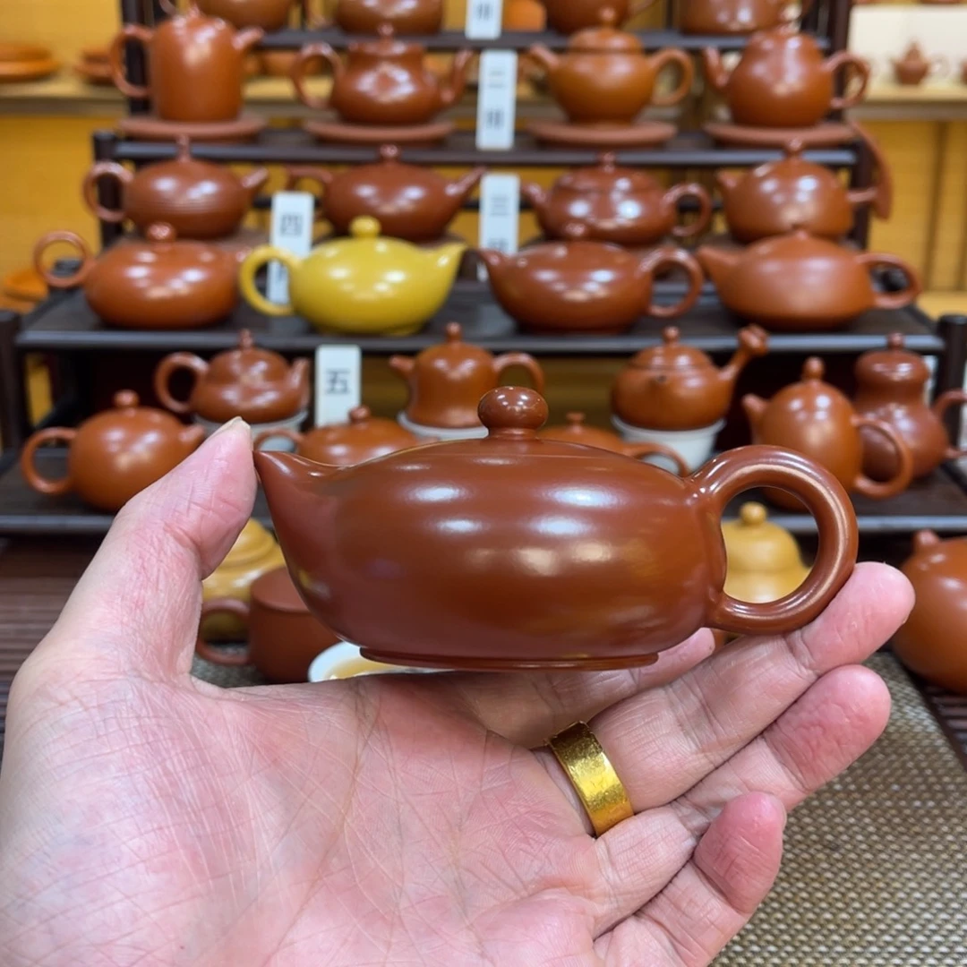 茶壶紫砂潮州手拉壶 红
