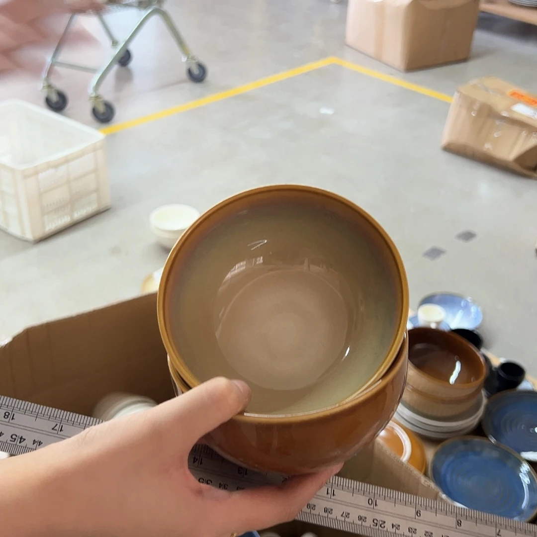 新骨瓷096微瑕曼谷棕5寸米饭碗