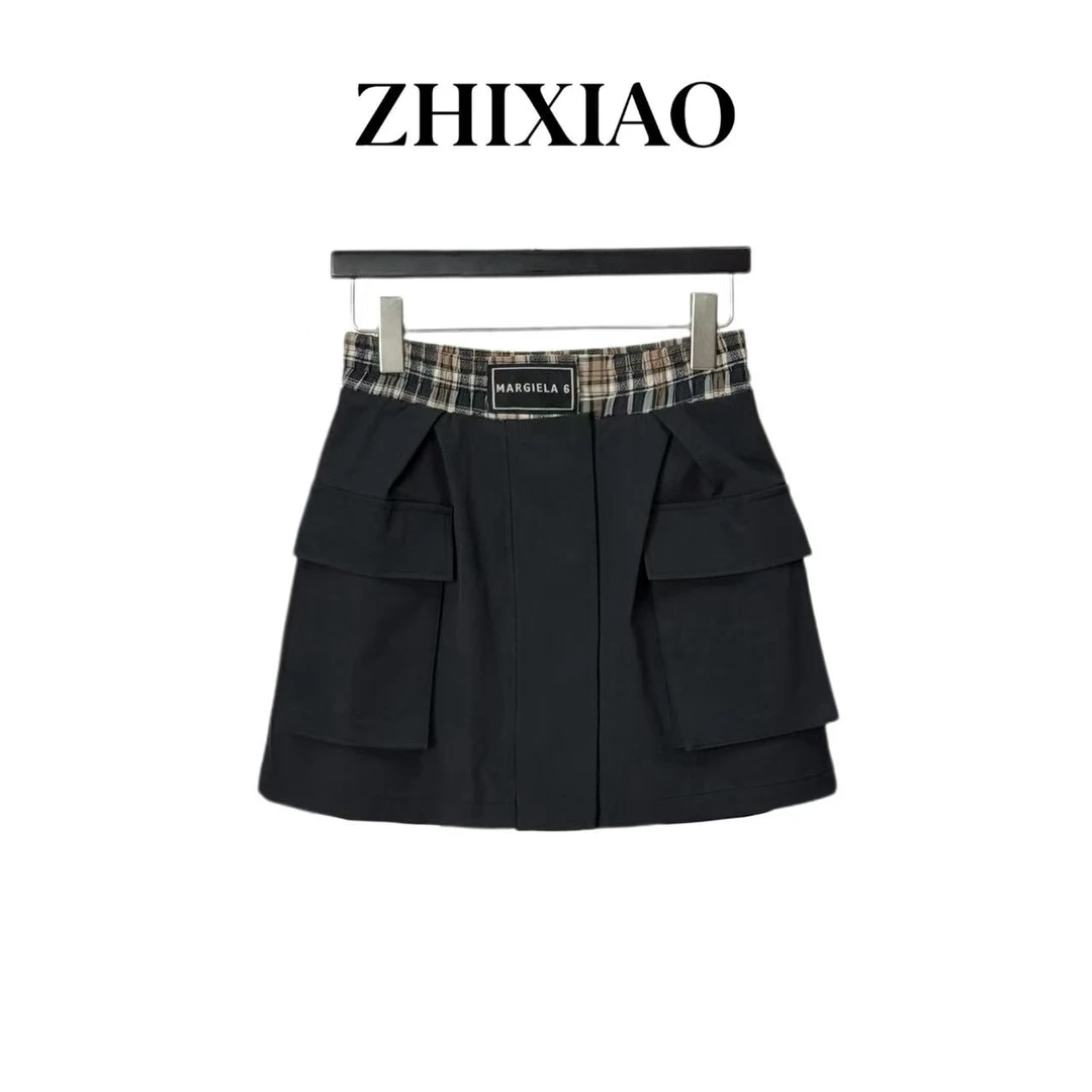 【ZHIXIAO】秋冬新款：腰头格子短裙8319