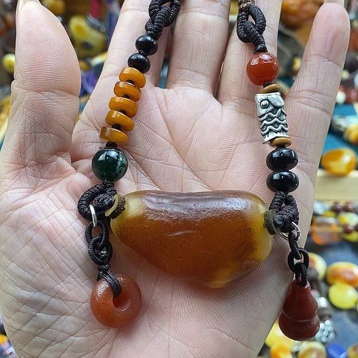 蜜蜡未镶嵌项链项链