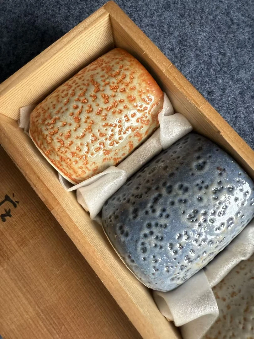 A331 志野烧 五色杯，全新，带原盒