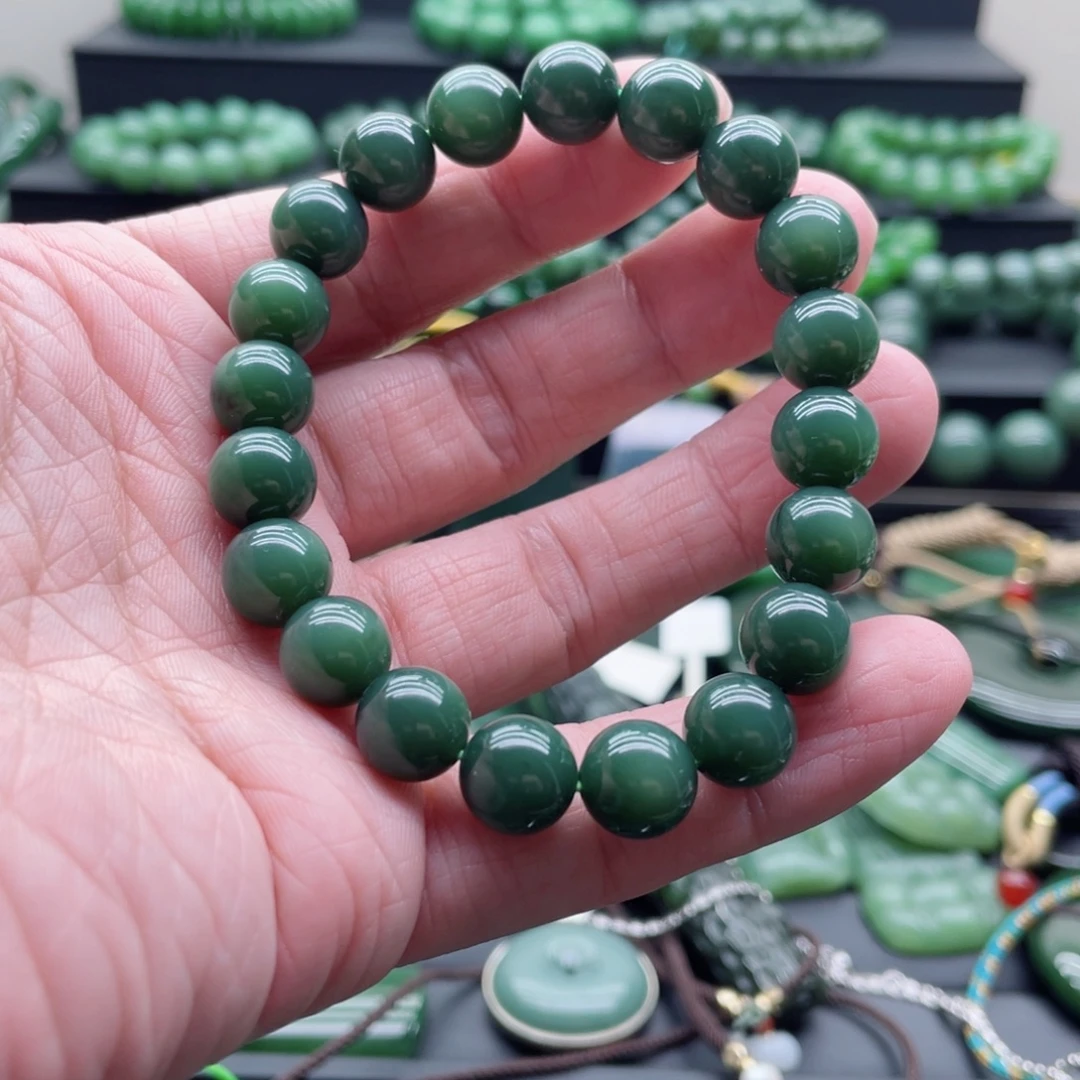 和田玉（碧玉）未镶嵌手链