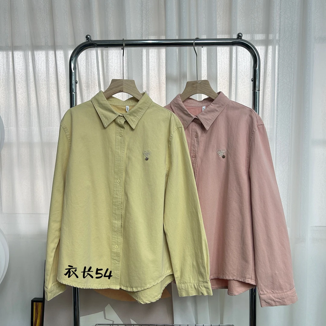 【志玲家】优选8236款爱心标圆扣衬衫