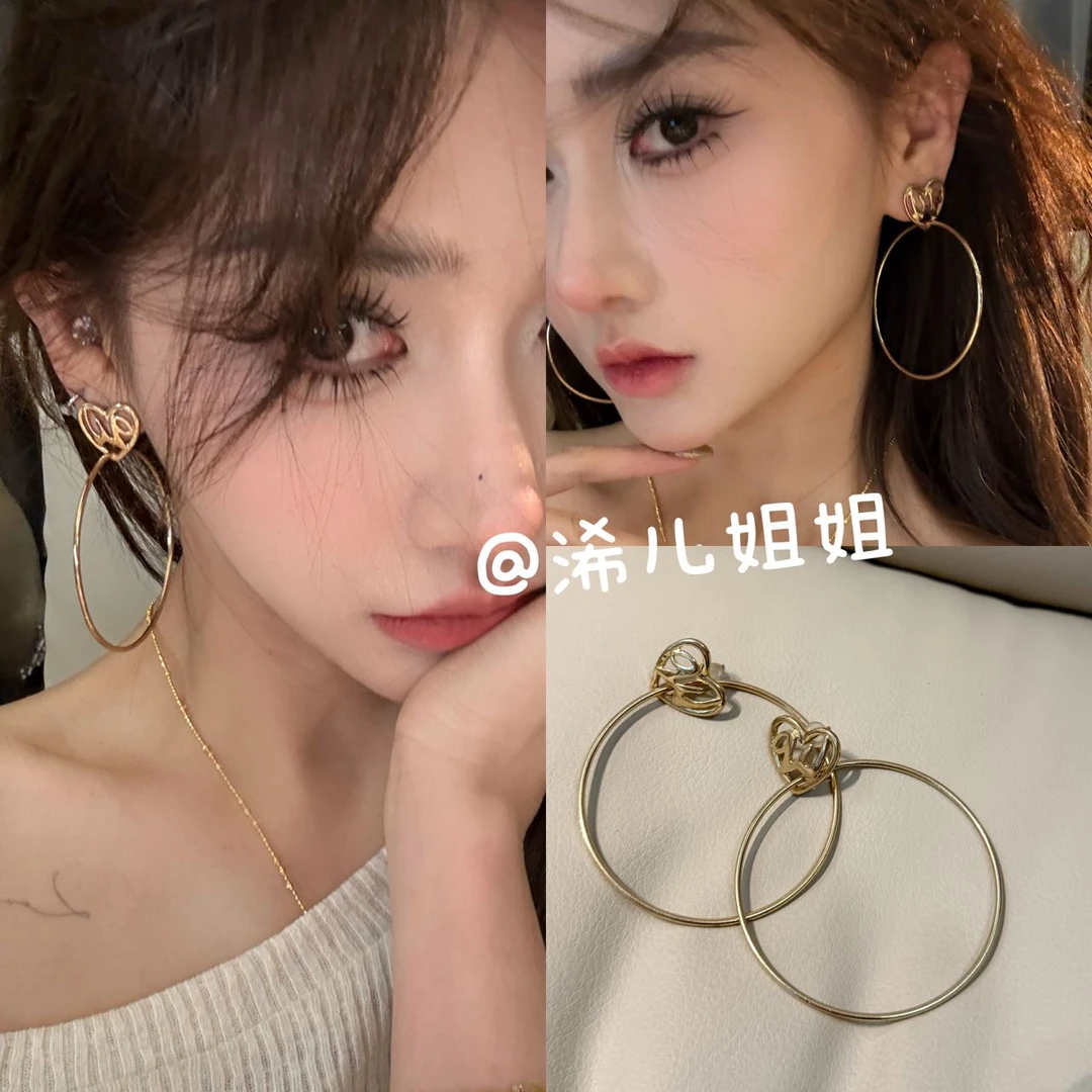 合金耳饰 限定爱心～日常又吸睛的超好搭耳圈～