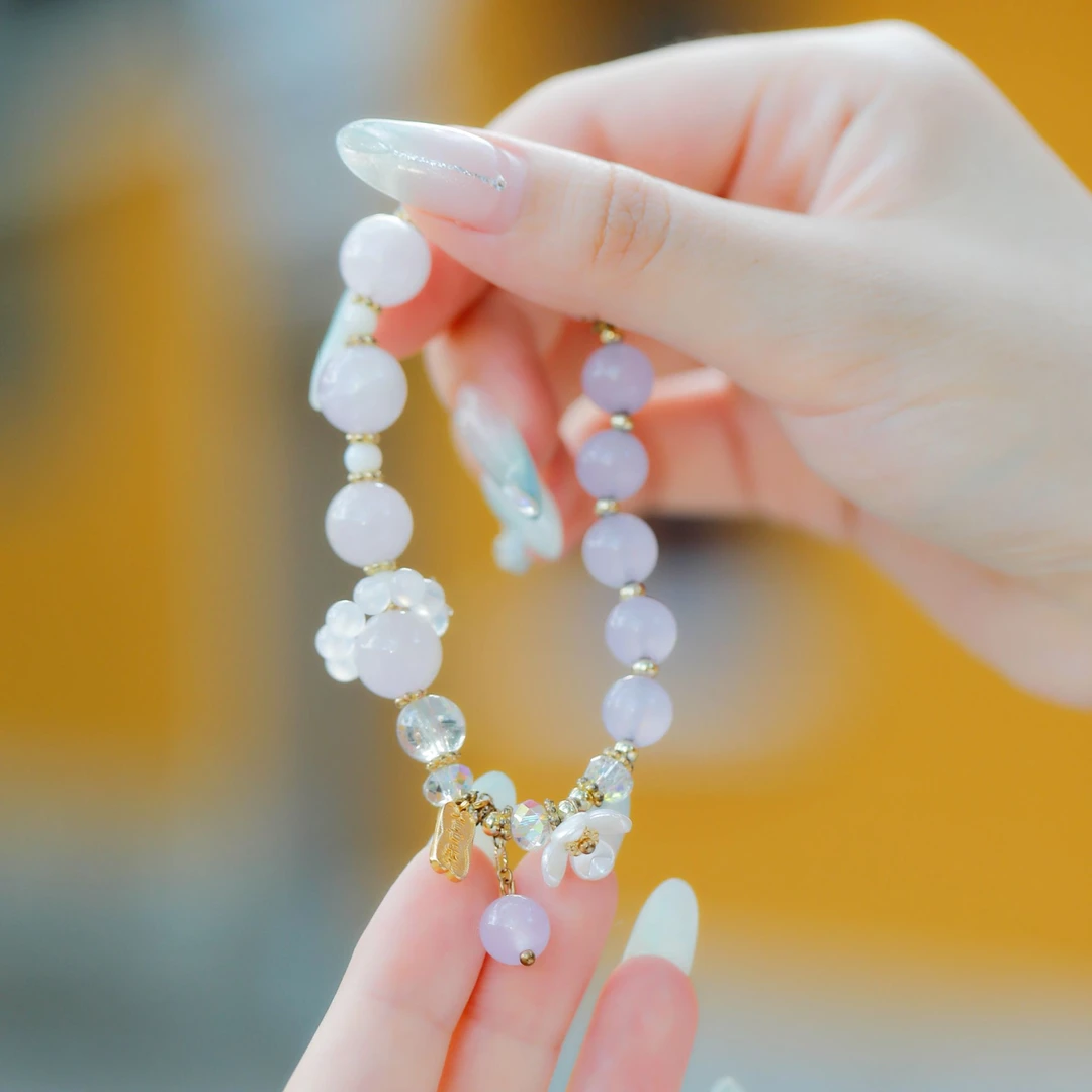 普陀山爆款紫玉髓有钱花手串905