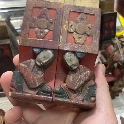 香榧木雲**韵一对孤品木雕40