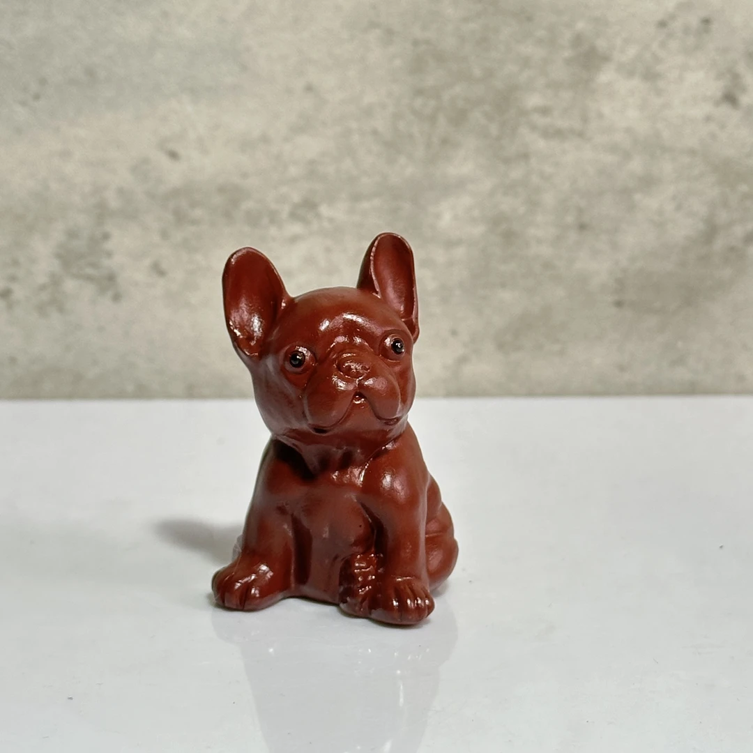 法斗 大红袍 高7cm 紫砂茶宠1085