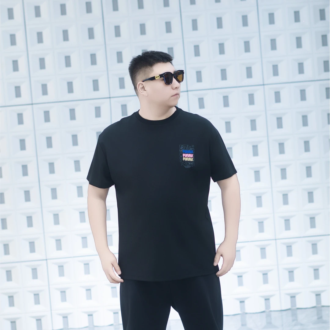 大码男装 春季新款草莓熊短袖71291