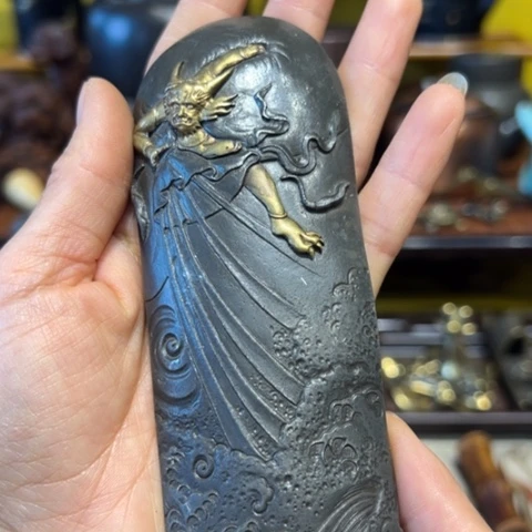 蜜安罐瓷香炉锡茶则