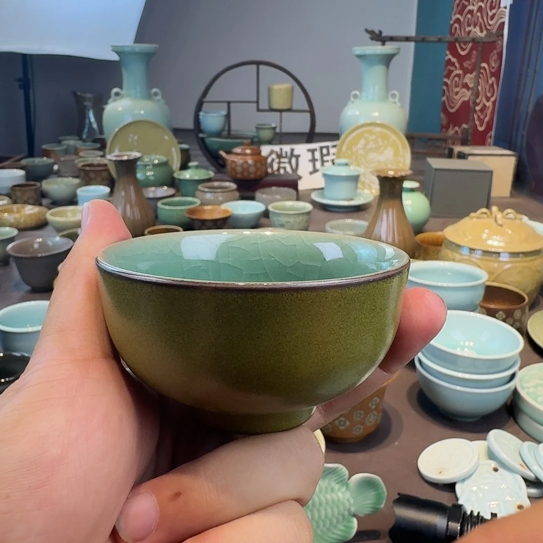 龙泉青瓷茶具微瑕