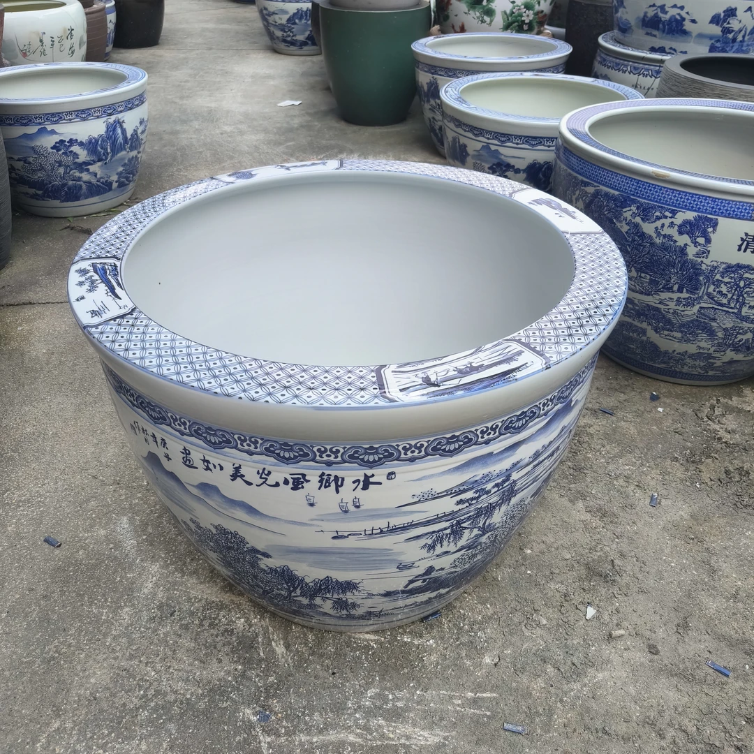 直径80高56，景德镇陶瓷缸，保证不漏水