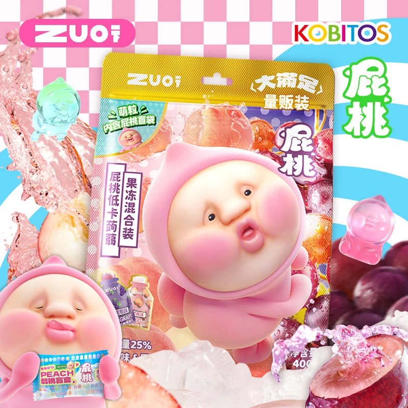 屁桃萌粒果冻400g量贩装