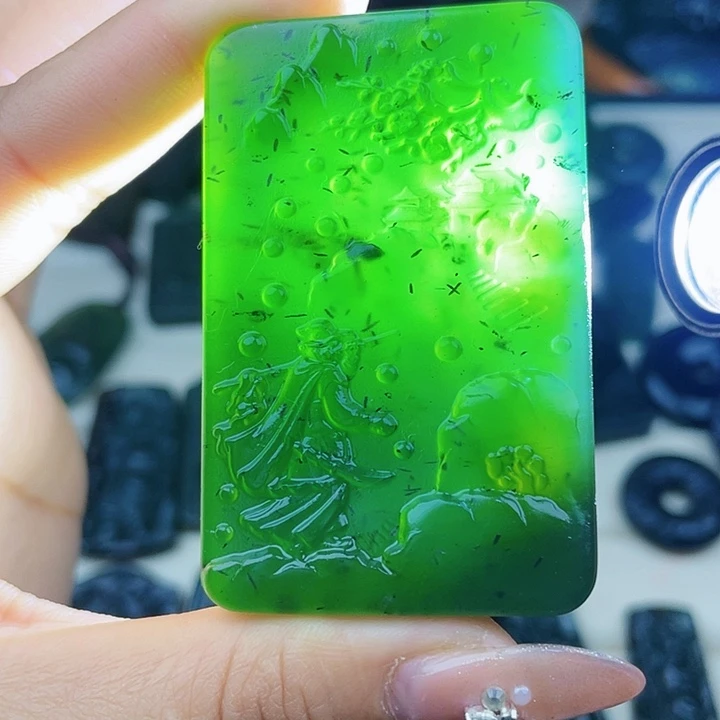 蛇纹石玉未镶嵌挂件泰山玉精品牌