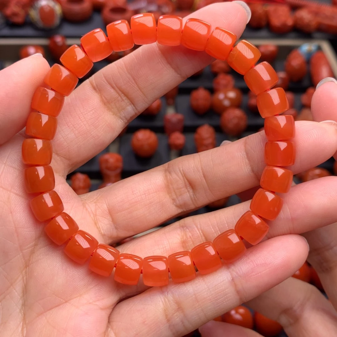 【闪购商品】南红玛瑙直切手串7mm➕未镶嵌