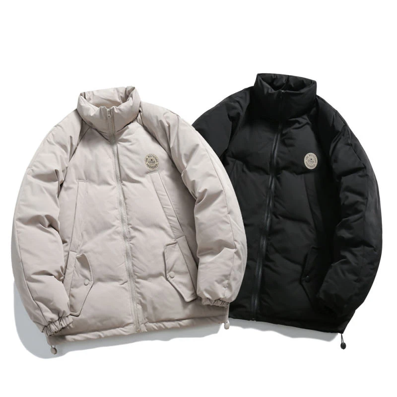 M1153港风棉服常规款保暖纯色男士日系立领青少年