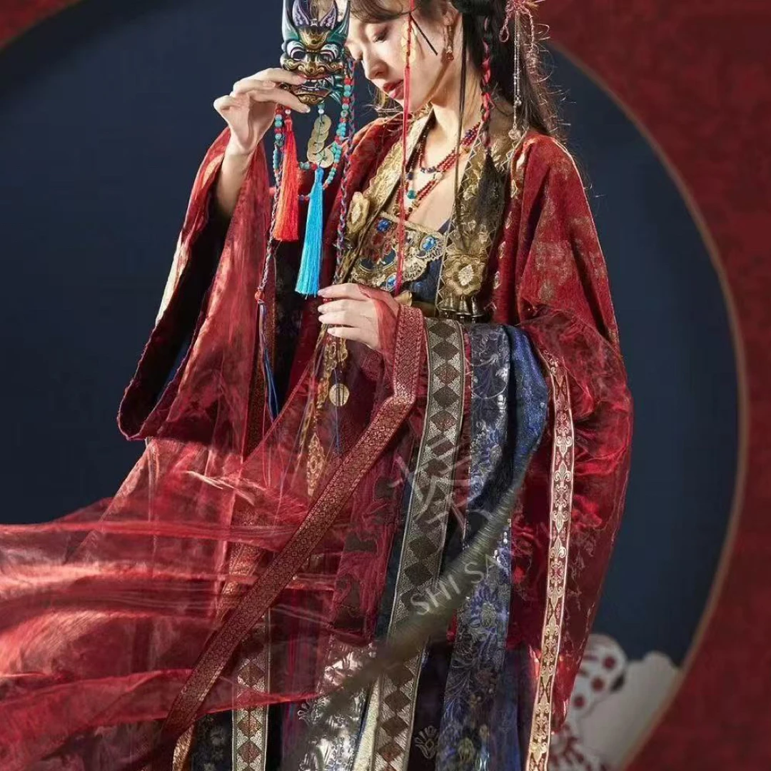 [王母鬼宴-盗墓笔记联名]法门寺吊带裙唐制汉服女