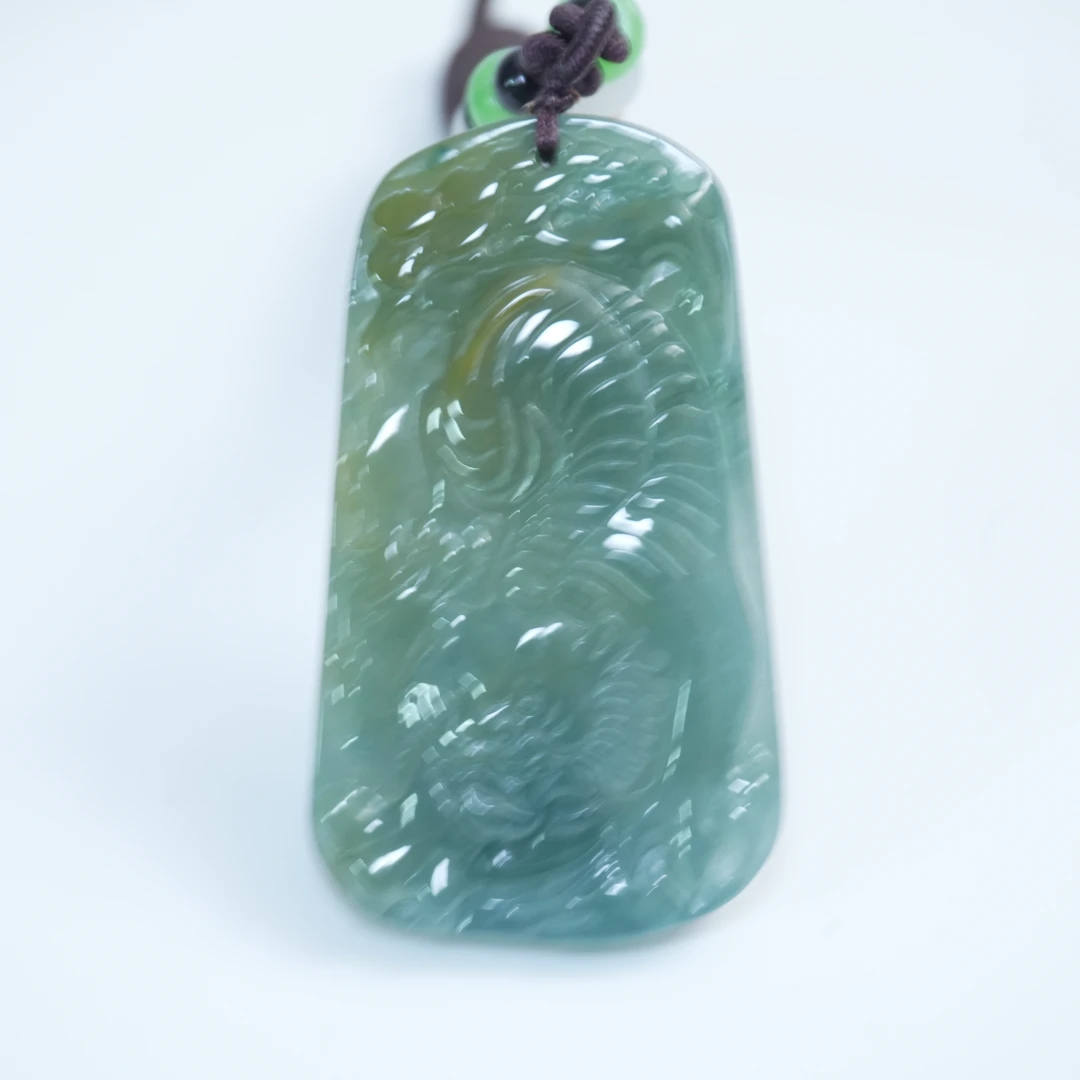 近现代虎纹翡翠佩436486*古玉*传承