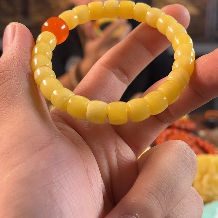 琥珀手链未镶嵌蜜蜡单圈