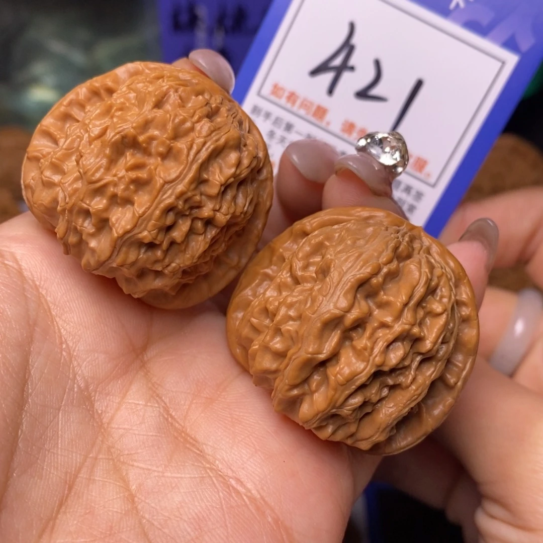 文玩核桃把件39白狮子球白 421