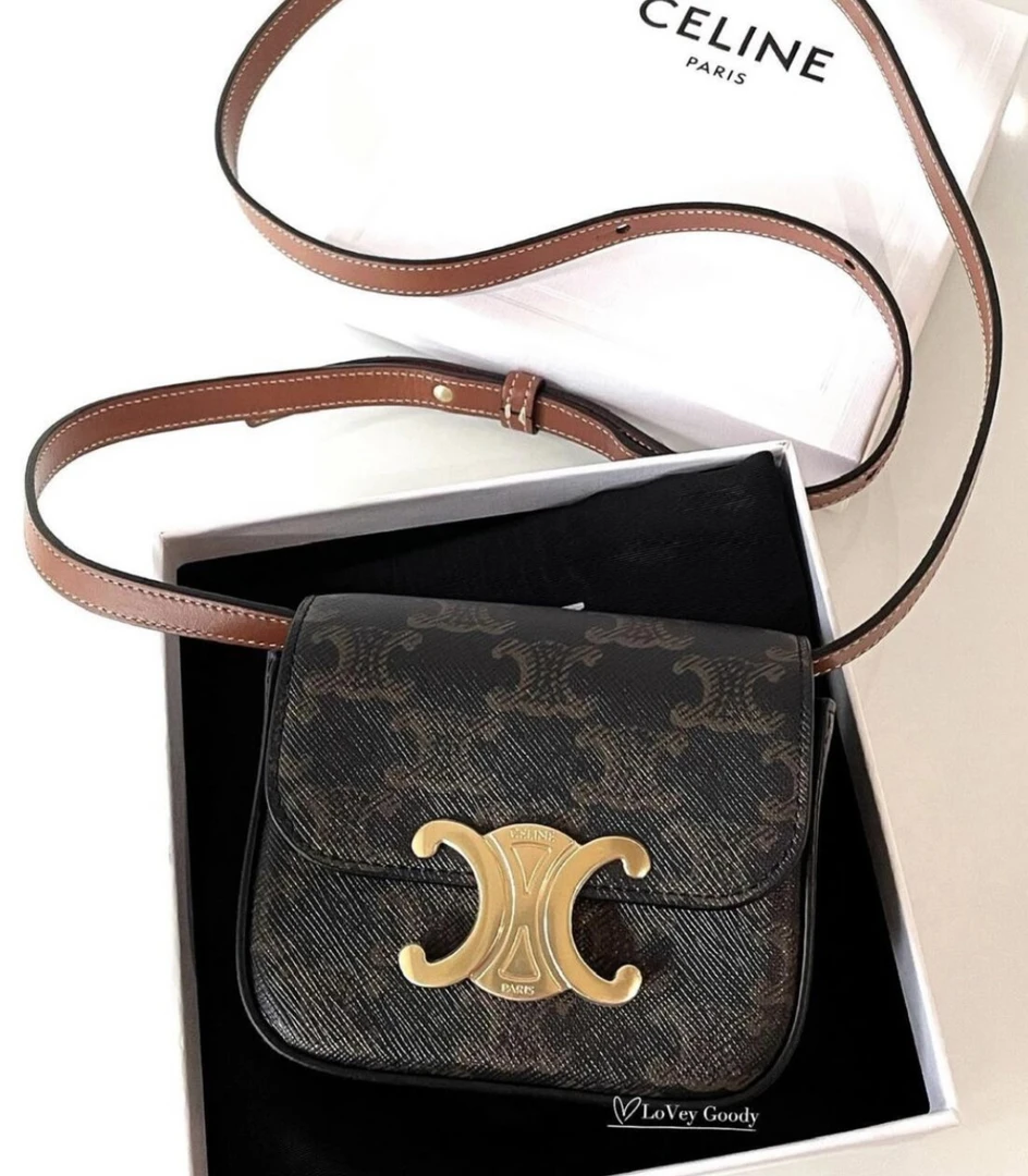 95新 Celine/思琳 老花triomphe小费包单肩包64559220