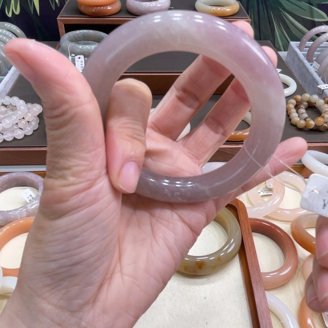 花***）石英岩玉未镶嵌手镯