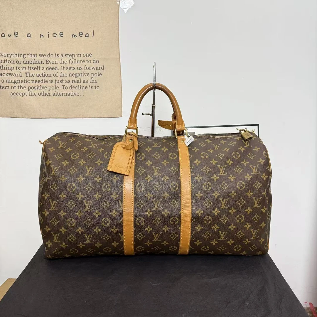 95新 LouisVuitton/路易威登 lv老花旅行袋55/手提包/波士顿包
