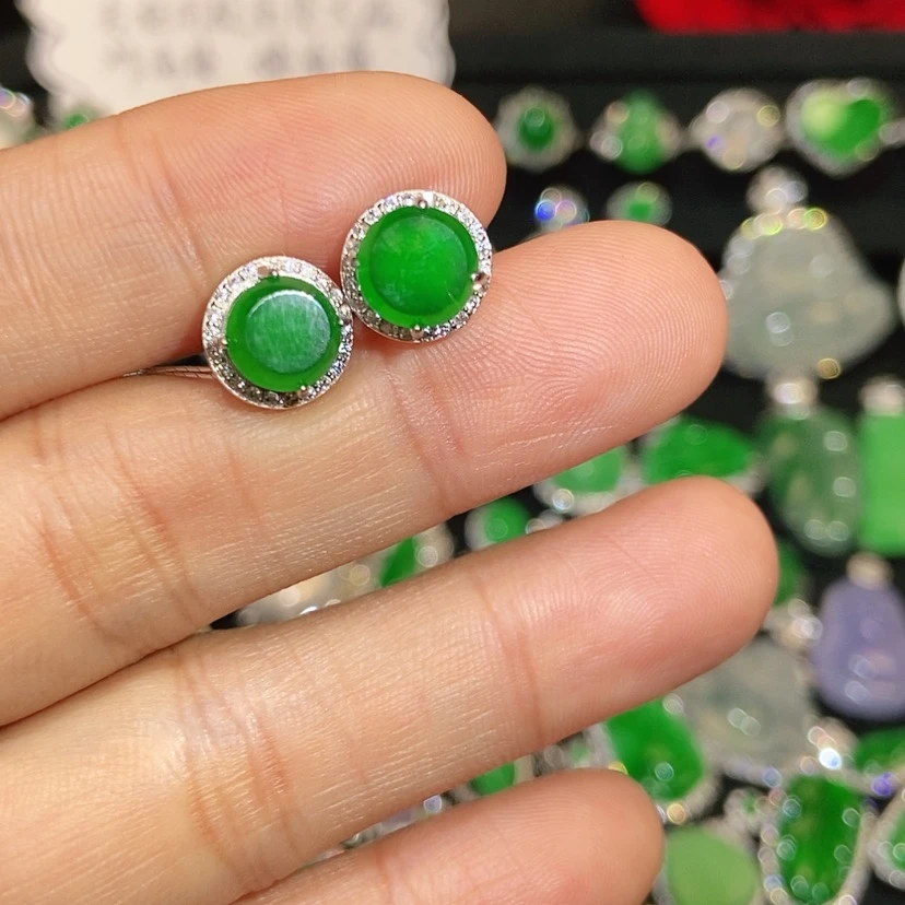 【闪购商品】翡翠未镶嵌耳饰天然翡翠