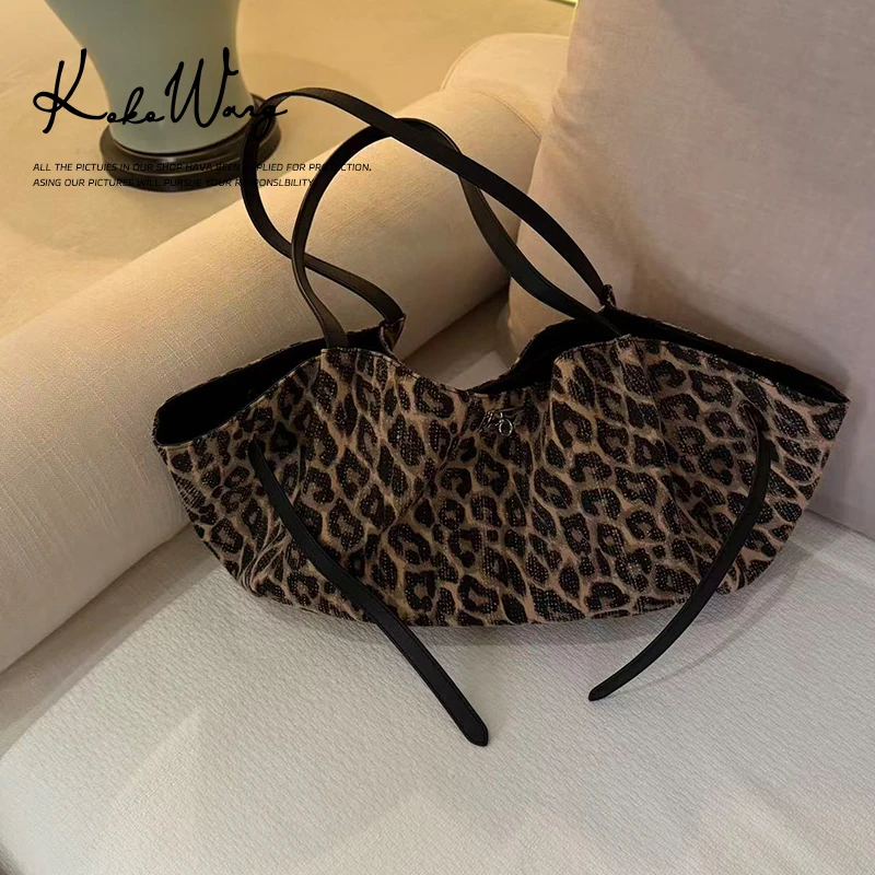 KOKO WANG秋冬新款小众休闲时尚大容量豹纹单肩包X7945J31S27