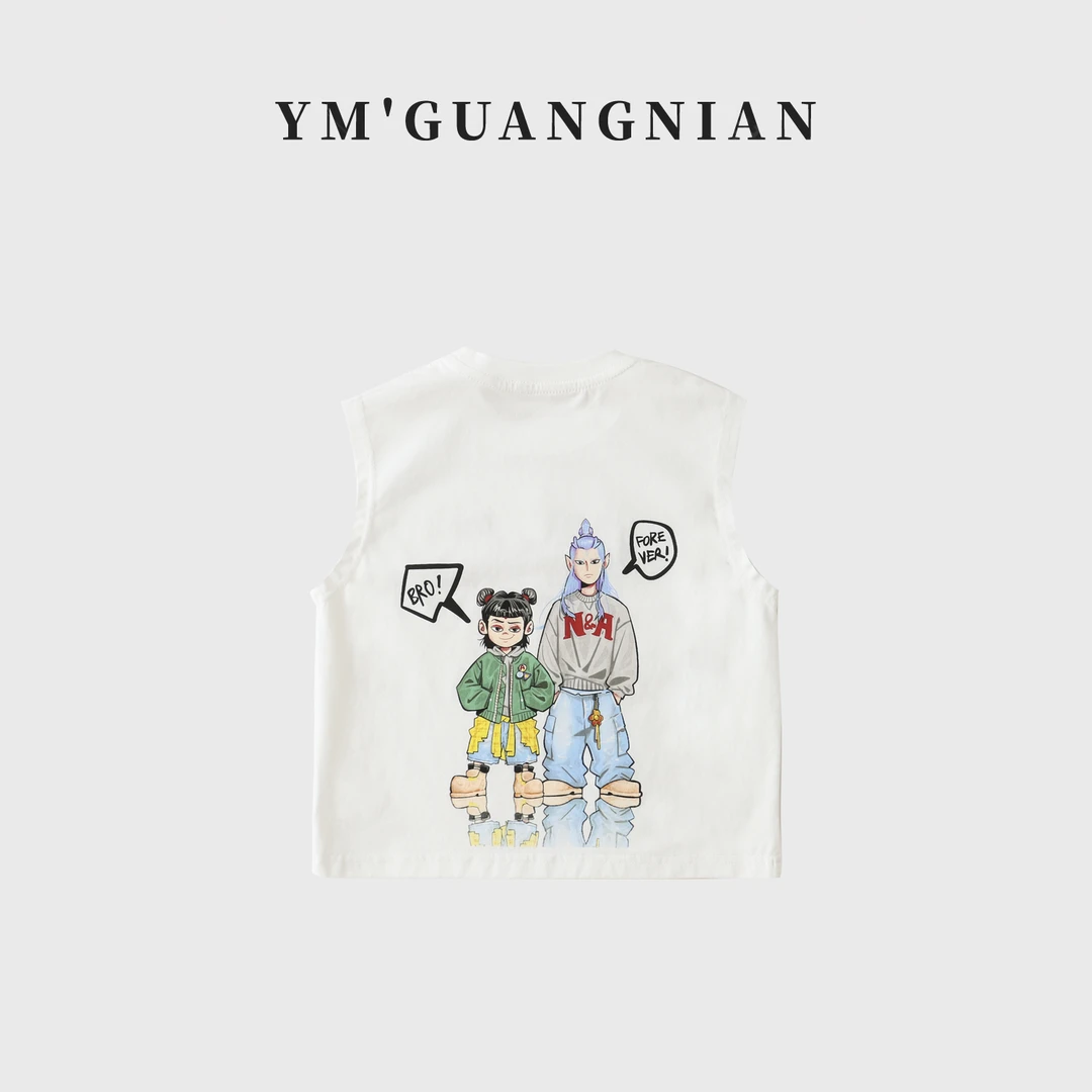 【幼棉光年】夏季男童无袖卡通印花背心1221178